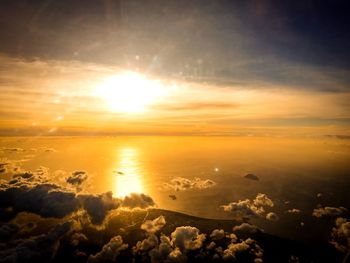 Scenic view of sunset over landscape