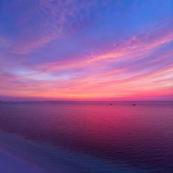 Scenic view of sea against sky at sunset