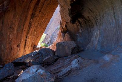 Rock formation in cave