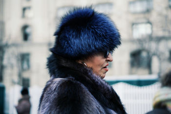 Close-up of a senior woman outdoors