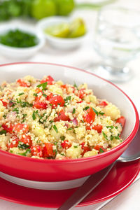 Close-up of salad served in bowl