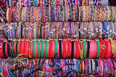 Full frame shot of multi colored for sale in market