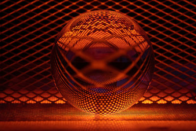 Close-up portrait of chainlink fence