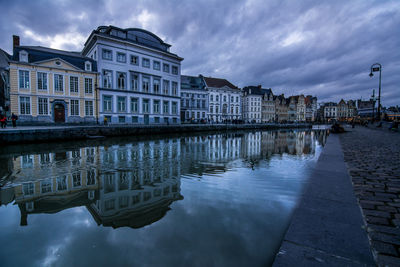 Reflection of buildings in canal