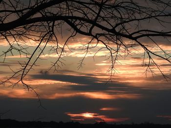 Scenic view of dramatic sky during sunset