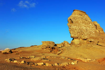 Sphinx of rock formations at bucegi natural park