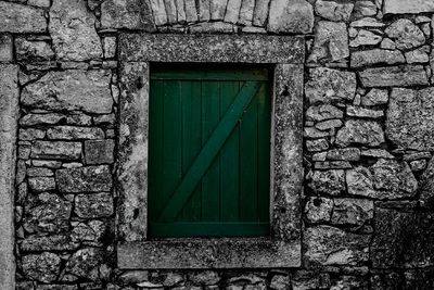 Closed window of house