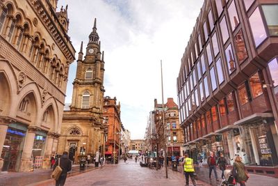 People walking in city