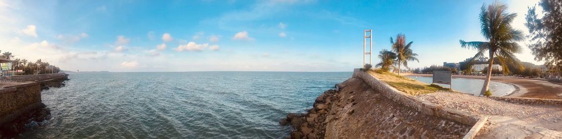 Panoramic view of sea against sky