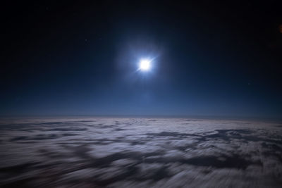 Scenic view of moon in sky at night