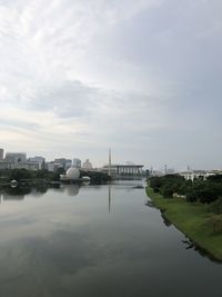 Reflection of buildings in river