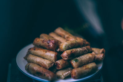 Close-up of fresh food in plate