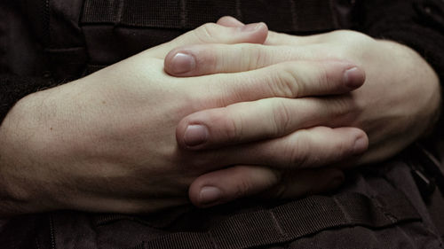 Close-up of baby hand