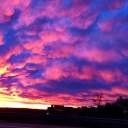 Scenic view of dramatic sky during sunset