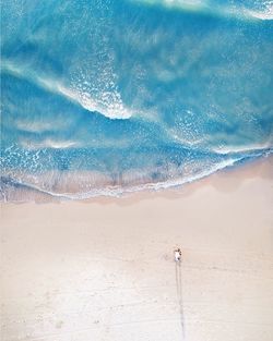 High angle view of beach