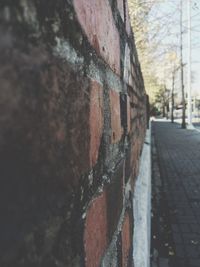 Close-up of weathered wall