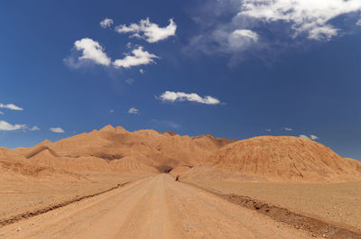 Scenic view of desert against sky