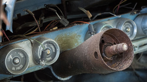 Close-up of rusty car