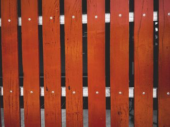 Full frame shot of brown wooden fence