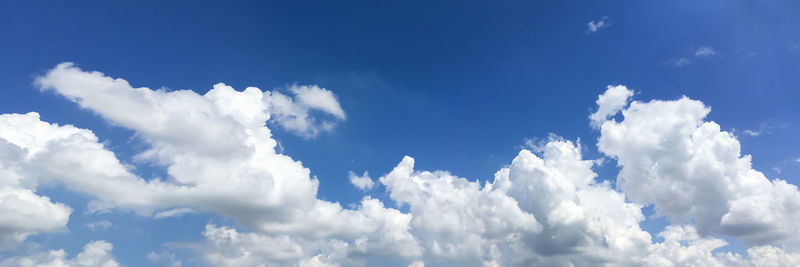 Low angle view of clouds in blue sky