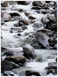 Rocks in river