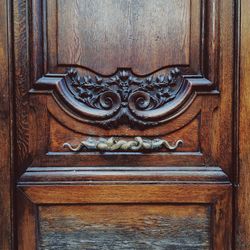 Close-up of wooden door