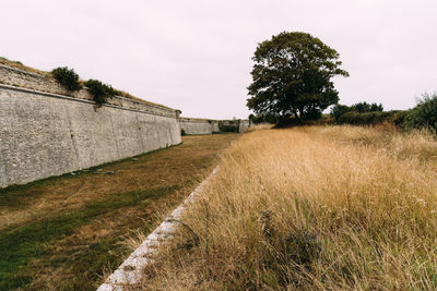 Ramparts and moat in the citadel of saint martin de re in the island of re