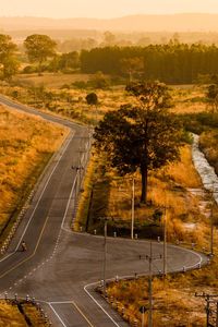 Road passing through landscape