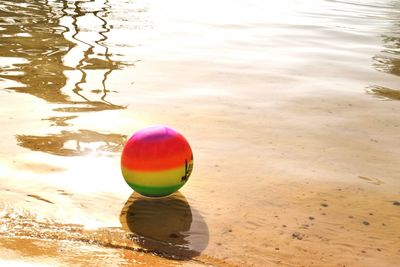 Close-up of ball in water