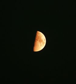 Low angle view of moon in sky