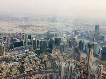 High angle view of buildings in the golden city of dubai