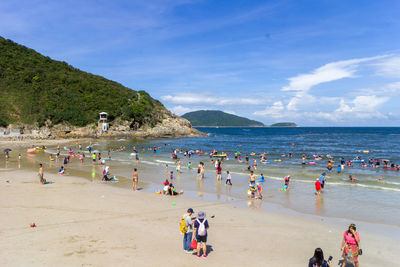 Group of people on beach