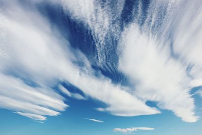 Low angle view of clouds in sky