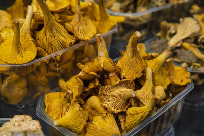 Close-up of yellow for sale at market stall