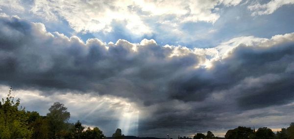 Low angle view of cloudy sky