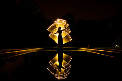 Light trails at night