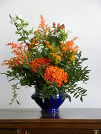 Close-up of flowers in vase on table