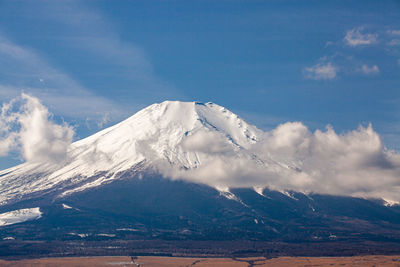 Mount fuji on the open sky