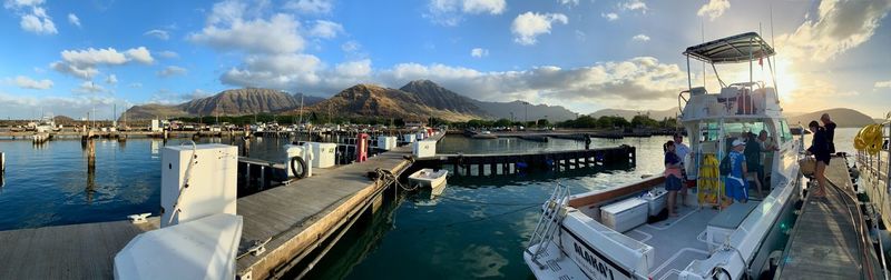 Panoramic view of sea against sky