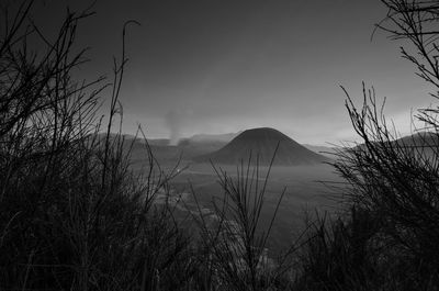 Scenic view of land against sky