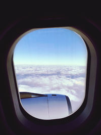 Landscape seen through airplane window