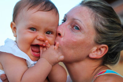 Close-up portrait of cute baby