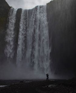 Scenic view of waterfall