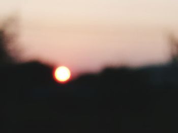 Close-up of moon at sunset