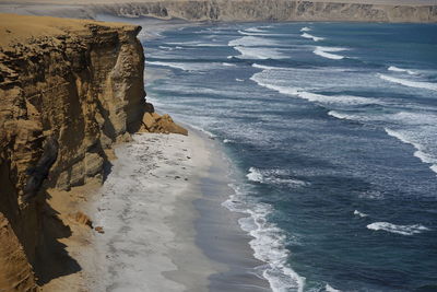 Scenic view of beach in paracas peru