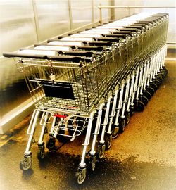 Metal shopping cart