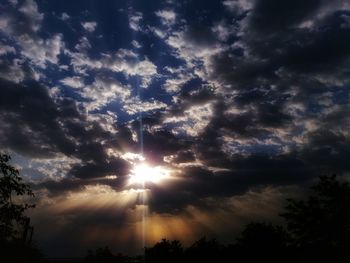 Low angle view of cloudy sky