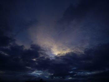 Low angle view of cloudy sky