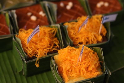 Close-up of food for sale at market stall