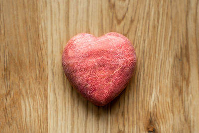 Close-up of heart shape cake